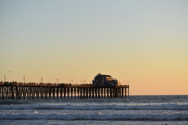 istock Sunset at Oceanside, California Beach Pier 1563194085
