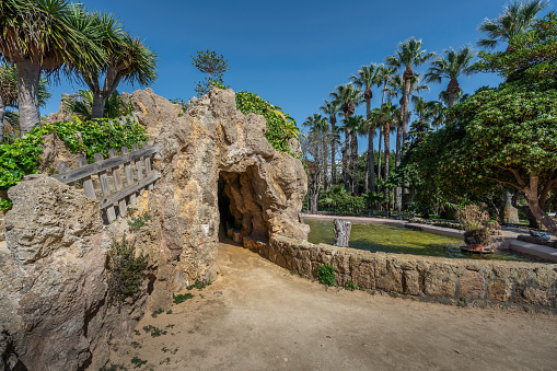 Grotto at Genoese park (Parque Genoves) - Cadiz, Andalusia, Spain