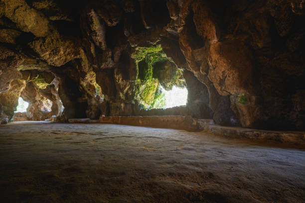 Grotto Interior at Genoese park (Parque Genoves) - Cadiz, Andalusia, Spain
