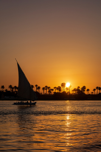River Nile in Egypt. Luxor, Africa.