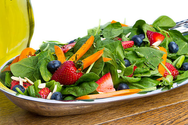 Garden Salad with Strawberries and Blueberries