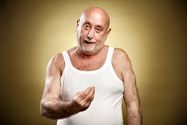 Italian gesture series: "What?" Italian gesture senior adult man series: "What?" (where? why?) real symbol stock pictures, royalty-free photos & images