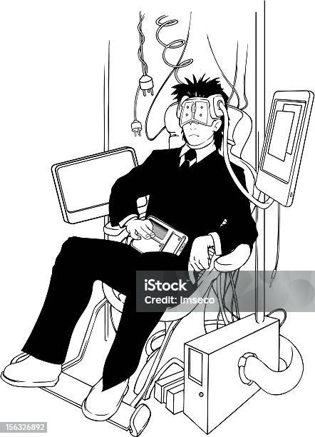 Cyber Learning Stock Illustration - Download Image Now - Chair, Futuristic, Adult