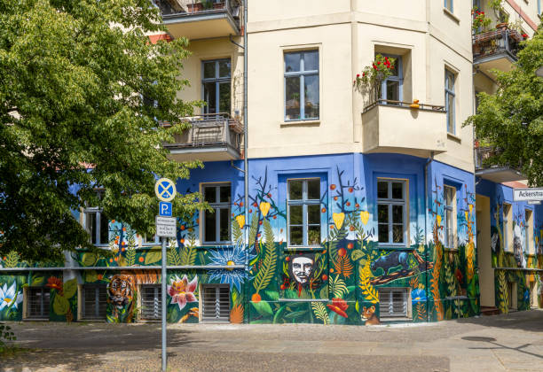 Berlin, Germany - June 2, 2023: Decorative exterior of an apartment building