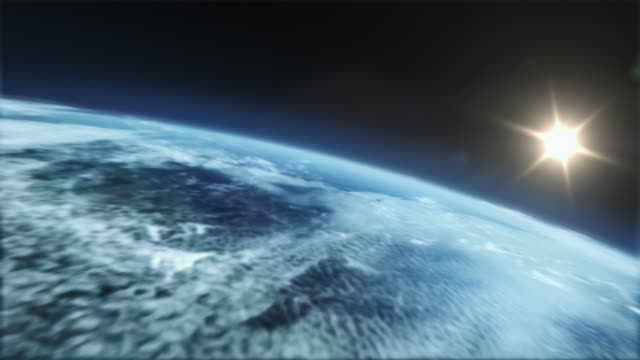 Realistic and detailed earth zoom to city