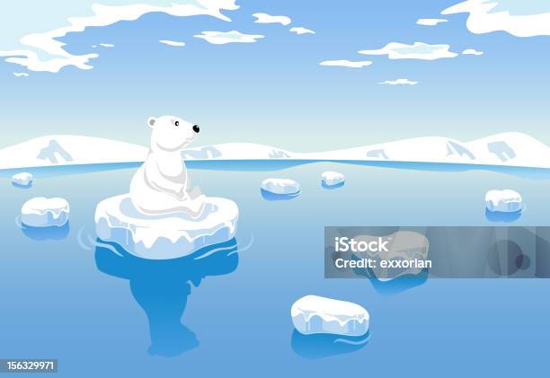 Polar Bear Global Warming Stock Illustration - Download Image Now - Climate Change, Iceberg - Ice Formation, Fear