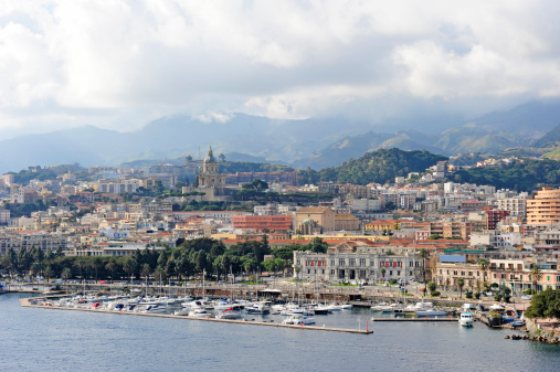 Messina marina and city in background.