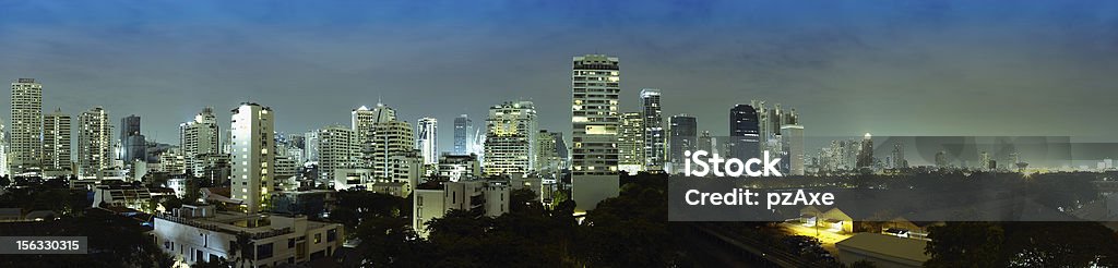 Панорама ночной город-Таиланд, Бангкок - Стоковые фото Азия роялти-фри