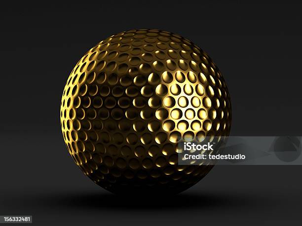 Foto de Bola De Golfe Gold e mais fotos de stock de Abstrato - Abstrato, Bola, Bola de Golfe