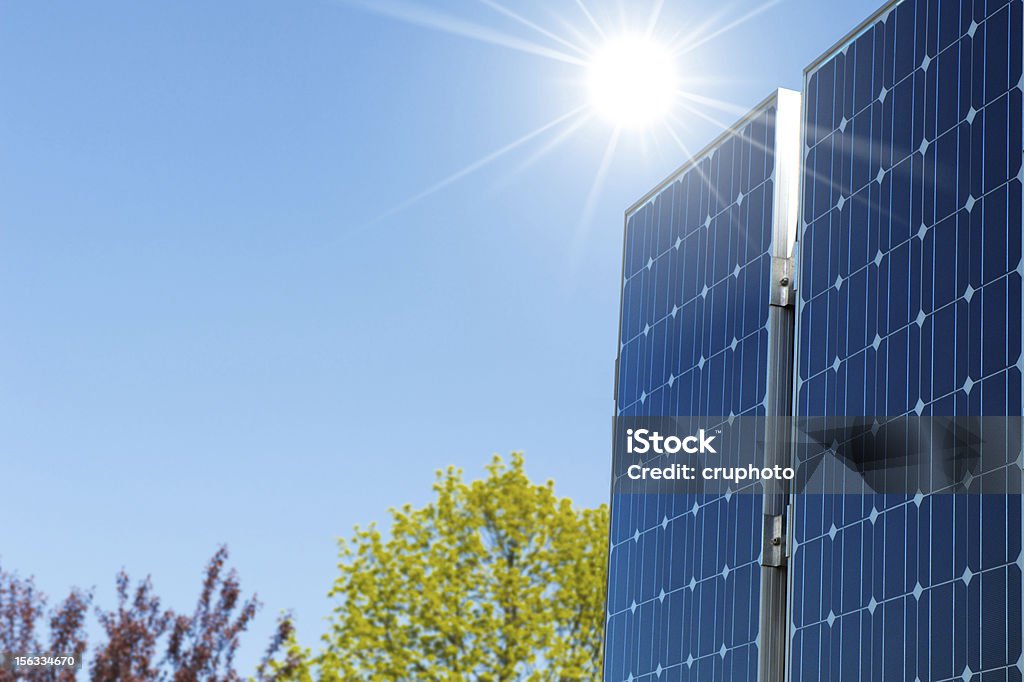 Photovoltaic solar panel - Lizenzfrei Anstrengung Stock-Foto