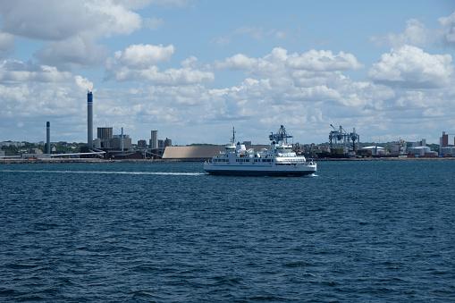 Sweden Helsingborg city harbor ferry to Helsingor Denmark
