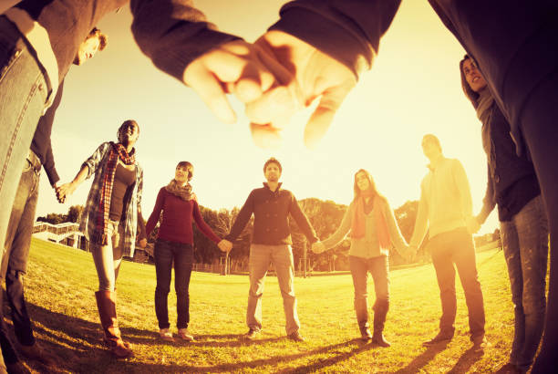 istock Volunteer Together for a common idea - enjoying outdoors 156336752