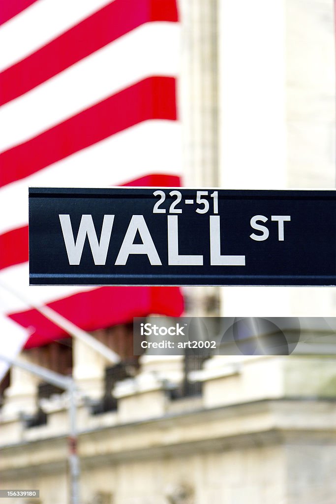 Señal de Wall Street, New York - Foto de stock de Wall Street libre de derechos