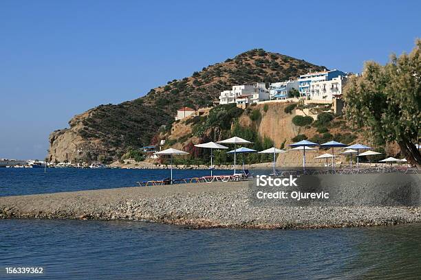 Agia Galini Crete Island Greece Stock Photo - Download Image Now - Beach, Crete, Beach Umbrella