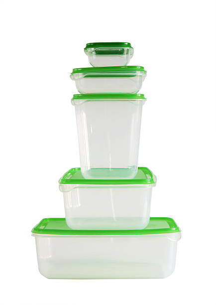 istock Transparent plastic boxes for storage of products 156339433