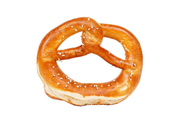 istock Crisp golden pretzel on white 156339993