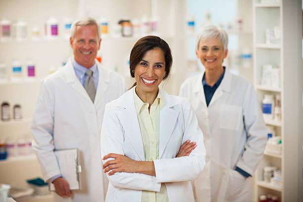 istock Portrait of Three Pharmacist 156343709