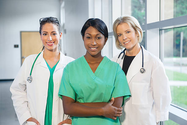 istock group of female doctors and nurses 156343740