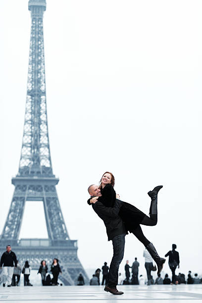 istock Happy couple in Paris 156344933