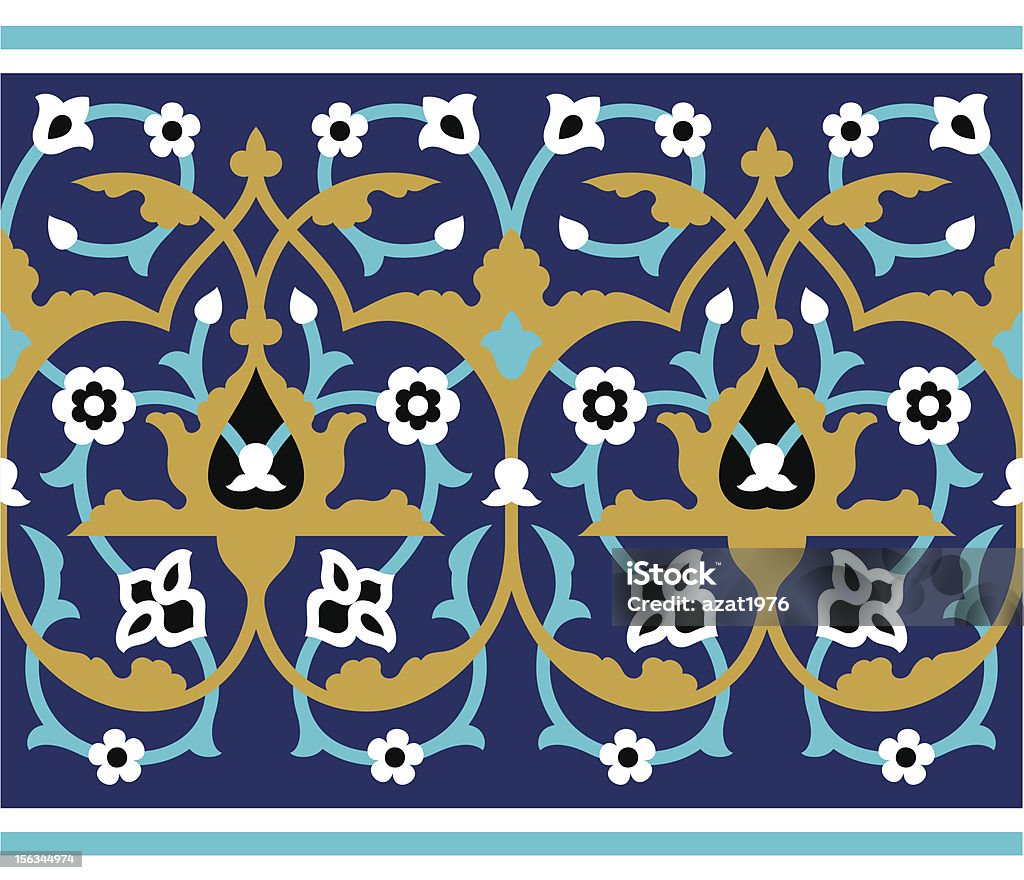 Arabic Floral Seamless Border Arabic Floral Seamless Border. Traditional Islamic Design. Mosque decoration element. Arabic Style stock vector