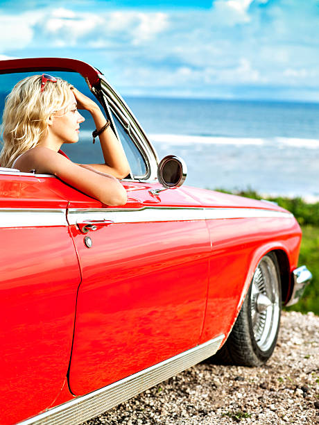 istock Woman in convertible 156344983