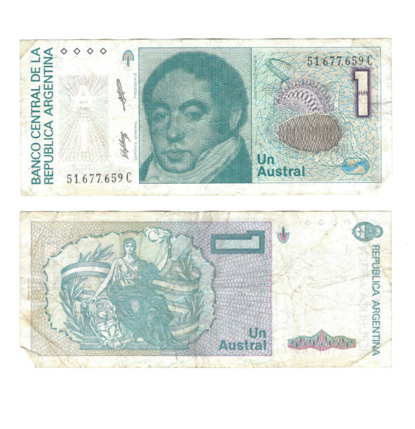istock Un Austral Argentino Banknote - Paper Currency 1563461282