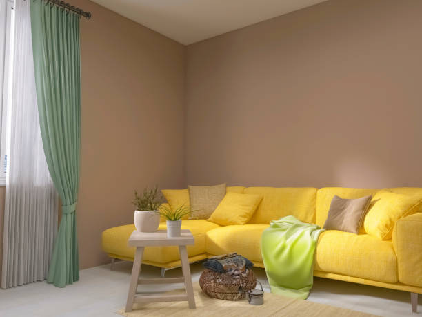 istock Living room sofa interior 3d render, 3d illustration 1563468734