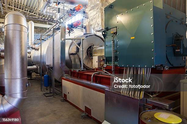 Electric Turbogenerator Stock Photo - Download Image Now - Cable, District Heating Plant, Alternating Current