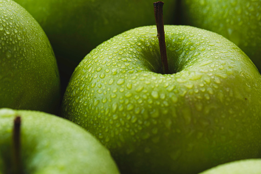 Free Photo  Closeup of fresh organic green apples