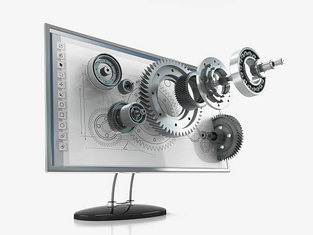 3 d produktu wizualizacji - computer graphic digitally generated image three dimensional shape isolated on white zdjęcia i obrazy z banku zdjęć