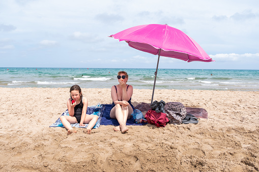 Summer vacation on the beach of San José in Alicante