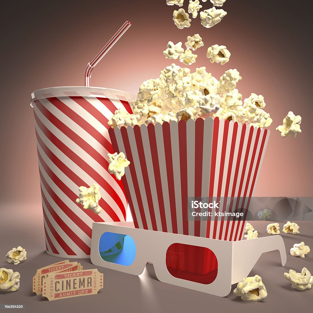 Listo para cine - Foto de stock de Palomitas libre de derechos