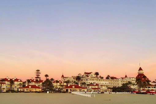 A historic beachfront hotel in the city of Coronado. It is an architectural masterpiece