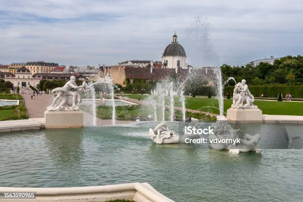 A Sculpture Group Of The Mythological Characters In The Fountain Of The Public Belvedere Gardens Vienna Stock Photo - Download Image Now