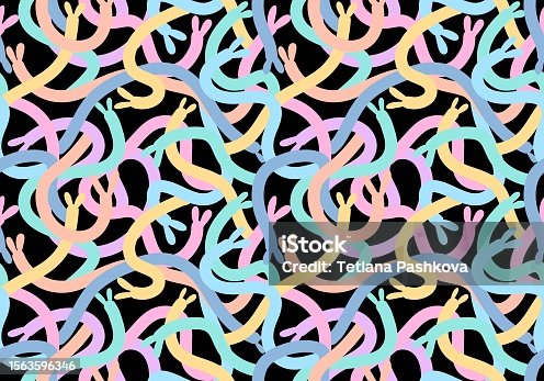 istock Cartoon Easter eggs seamless pattern for wrapping paper and fabrics and clothes print 1563596346