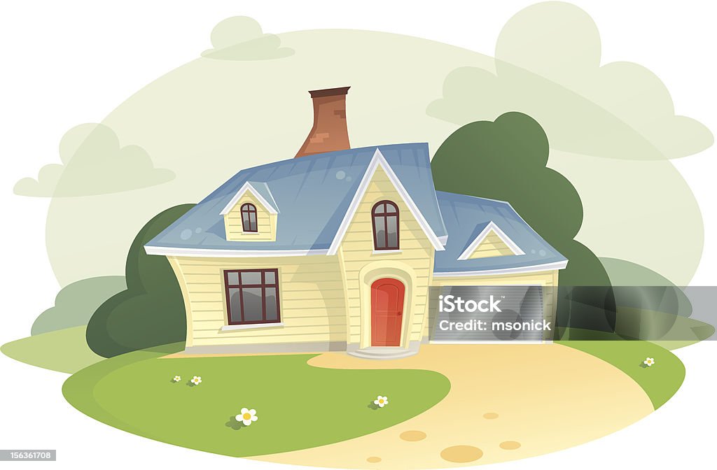 O Suburban casa - Vetor de Casa royalty-free