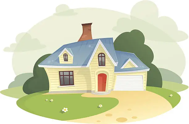 Vector illustration of The Suburban Home