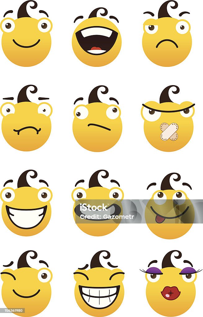 Smiley set - arte vettoriale royalty-free di Allegro