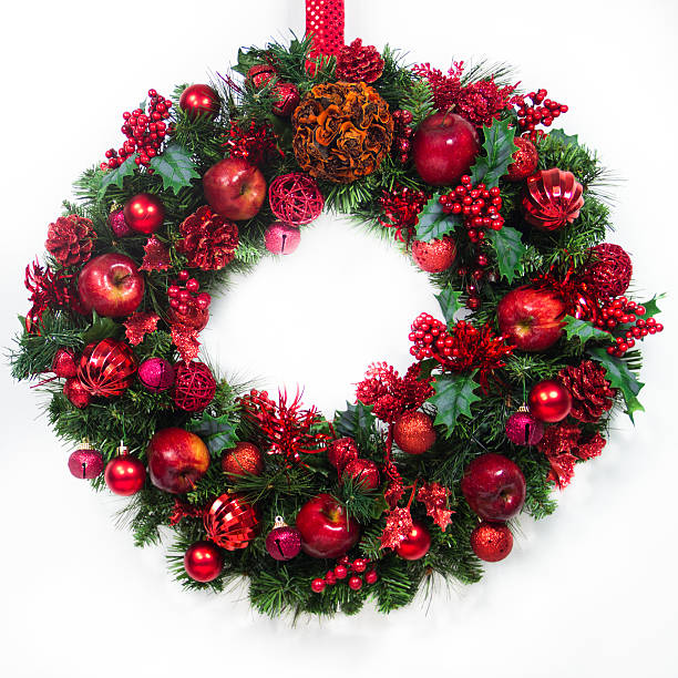 istock Festive Red and Green Wreath 156363870