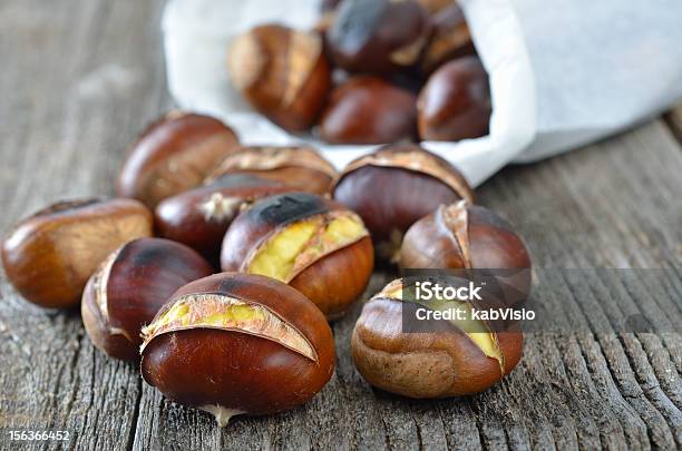 Roasted Chestnuts Stock Photo - Download Image Now - Chestnut - Food, Paper Bag, Roasted Chestnut