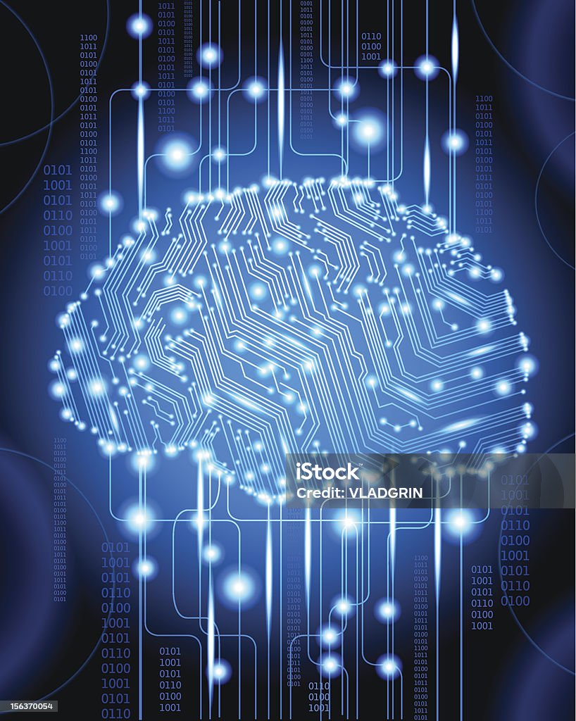 Cyborg Neuron Cyborg Brain Stock Illustration - Download Image Now - Nerve Cell ...