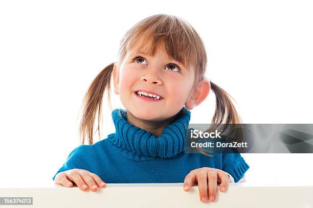 Little Girl Looking Up Stock Photo - Download Image Now - Cheerful, Child, Childhood