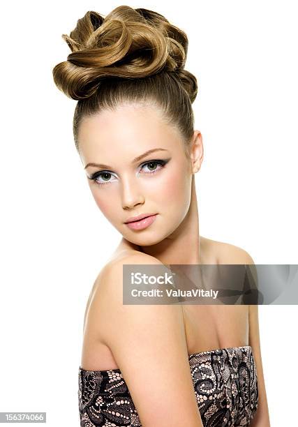 Beautiful Teen Girl With Modern Hairstyle Stock Photo - Download Image Now - Adult, Adults Only, Beautiful People