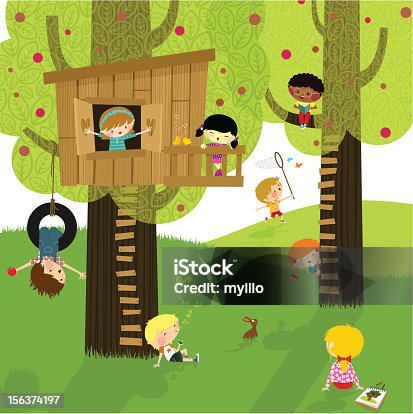 istock Kids and nature. Summer camp. Playing & learning. 156374197