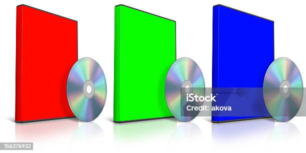 Rgb E Caixa De Dvd - Fotografias de stock e mais imagens de Azul - Azul, Branco, CD