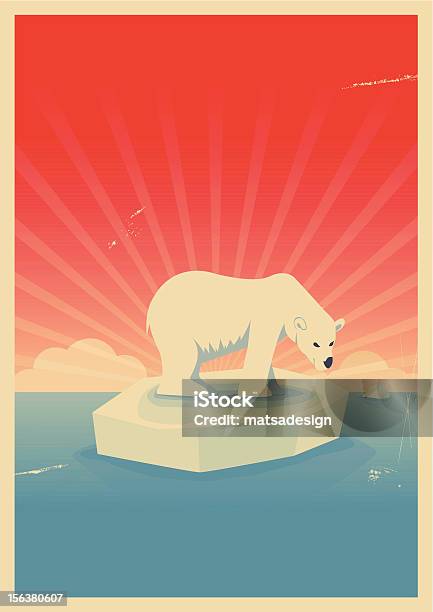 Guardar Urso Polar Poster - Arte vetorial de stock e mais imagens de Urso polar - Urso polar, Icebergue - Formação de gelo, Alterações climáticas