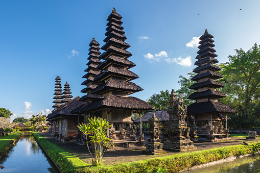 Pura Taman Ayun, a Balinese temple and garden in Mengwi subdistrict in Badung Regency, Bali, Indonesia.
