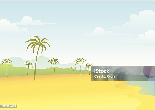 Ilustración de Playa Coco Y Árbol y más Vectores Libres de Derechos de Ajardinado - Ajardinado, Arena, Destinos turísticos