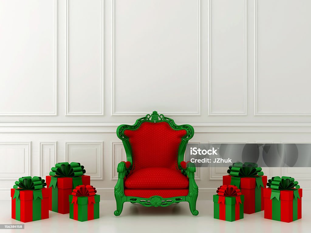 赤い椅子、ギフト - 肘掛け椅子のロイヤリティフリーストックフォト