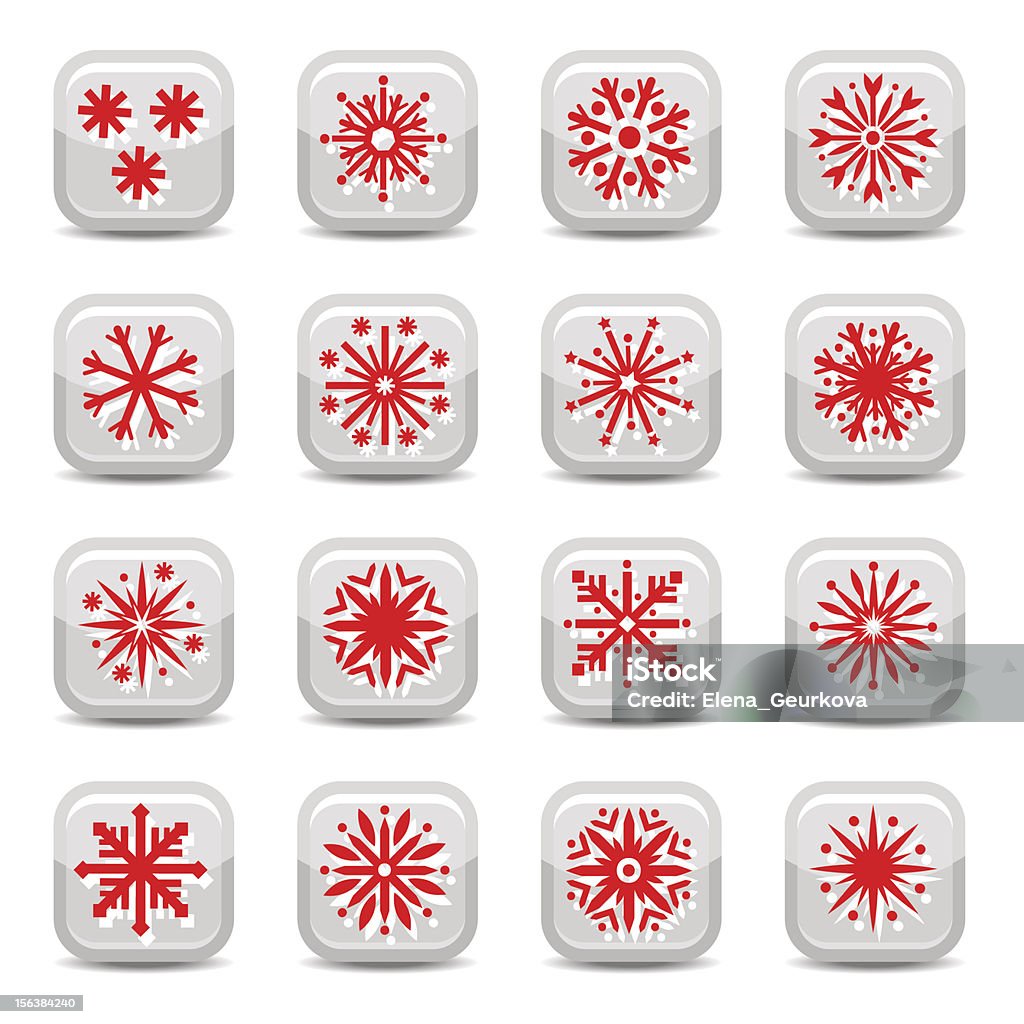 Снежинка Набор иконок - Векторная графика Ёлочные игрушки роялти-фри